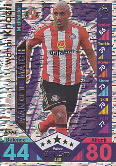 Wahbi Khazri Sunderland 2016/17 Topps Match Attax Man of the Match #440